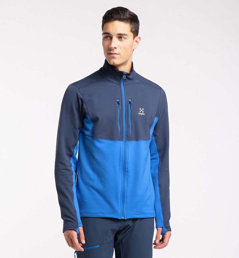 Haglöfs Mens Roc Sheer Mid Layer Blue New Zealand 74985SVET